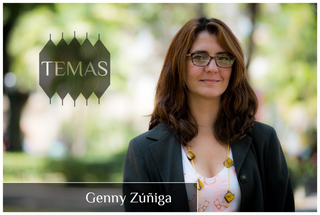 La socióloga Genny Zúñiga en la serie Temas