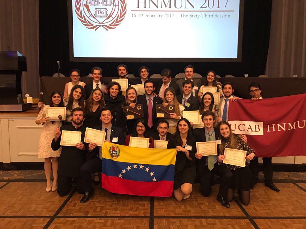 La UCAB recibirá a la delegación ganadora del HNMUN 2017