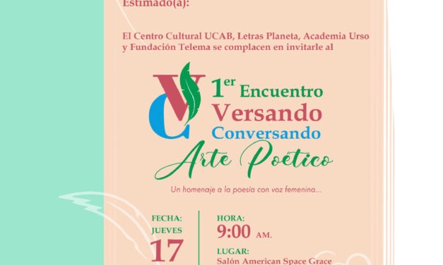 1° Encuentro Versando-Conversando: Arte poético. Un homenaje a la poesía con voz femenina