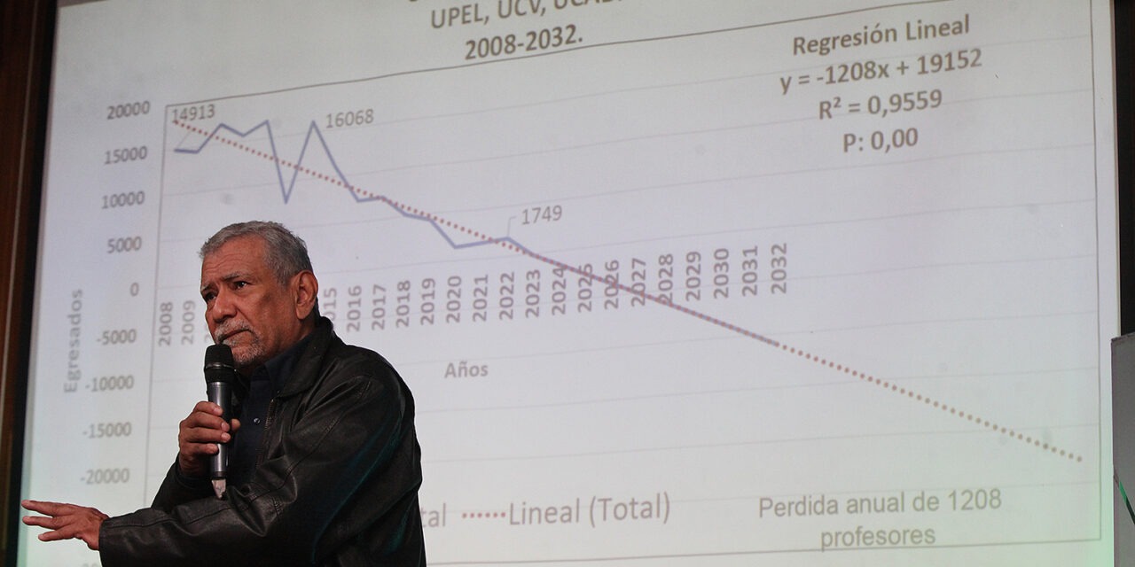 En 2032 Venezuela podría quedarse sin nuevos docentes profesionales, advirtió el profesor Tulio Ramírez