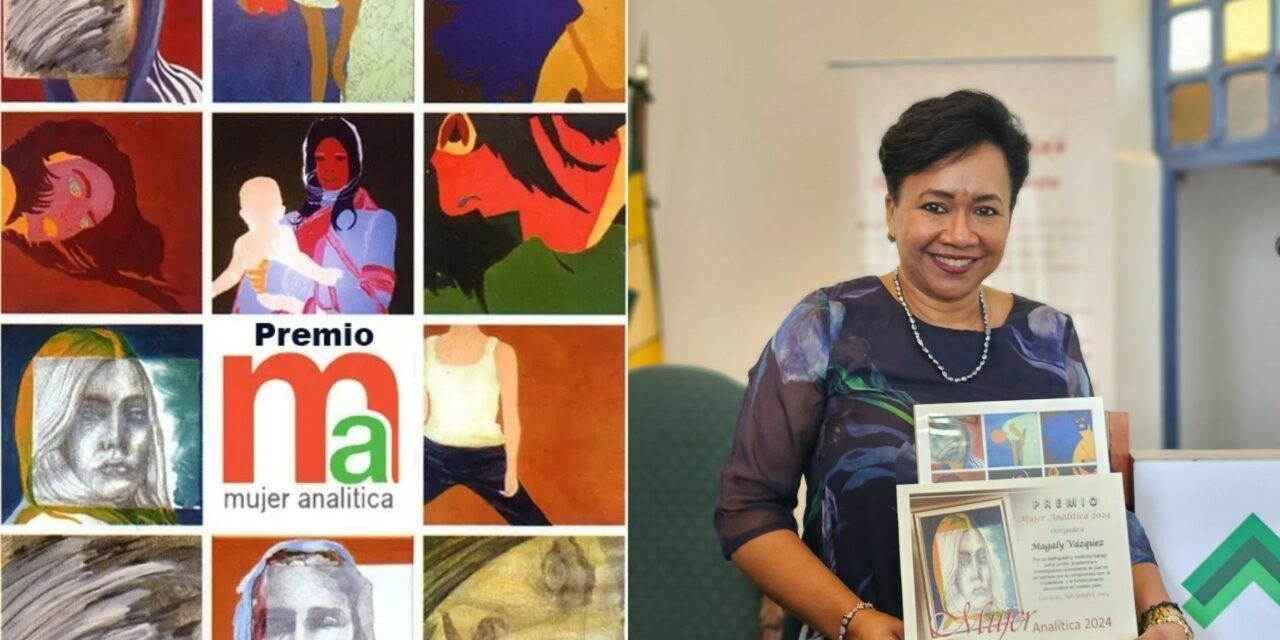 Magaly Vásquez recibió el Premio Mujer Analítica 2024 por su trabajo en favor de la igualdad de género